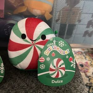 Dulce Christmas peppermint Squishmallow NWT